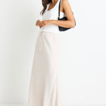 Summit Natural Tie Waist Bias Maxi Skirt