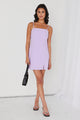 Tijuana Lilac Structured Removeable Strap Mini Dress