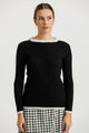 Unity Mono Black LS Knit Top