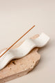 Waves Ivory Speckle Ceramic Incense Holder