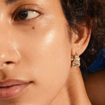 Willpower Wavy Recycled Gold Plated Huggie Hoop Earrings