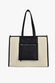 Yana Natural Contrast Canvas Tote Bag