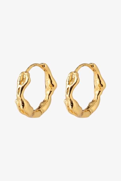 Gold Twist Hoop Earrings