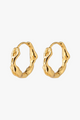 Zion Gold Twist Hoop Earring