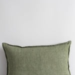 Arcadia Moss Feather Inner 40x60cm Linen Cushion