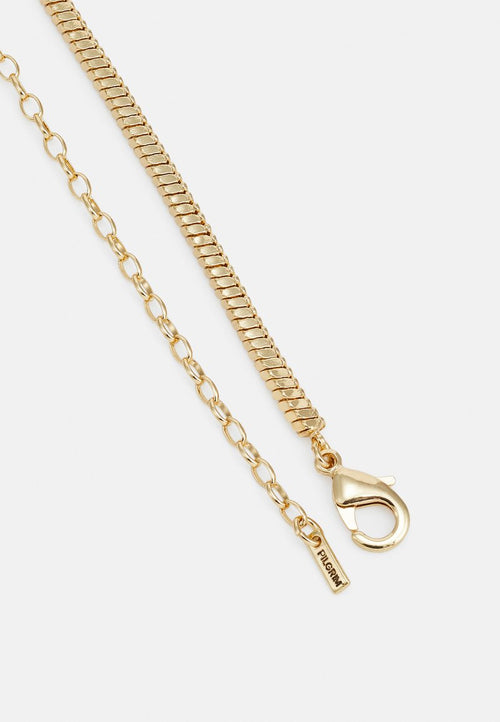 Dominique Flat Snake Gold Chain Recycled Necklace ACC Jewellery Pilgrim   