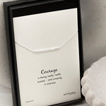 Courage Bar Sterling Silver Necklace