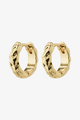 Carla Recycled Gold Plated Huggie Hoop Earrings