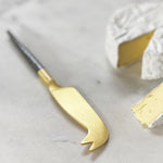 Santo Single Gold Cheese Knife HW Serveware - Plate, Bowl, Servers, Dish, Platter Nel Lusso   