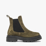 Compass Green Suede Chelsea Low Boot ACC Shoes - Boots Zoe Kratzmann   