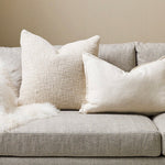 white textured pillow