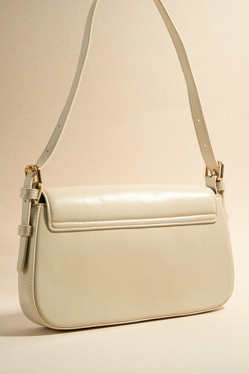 cream shoulder bag