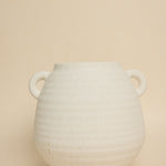 white textured small urn