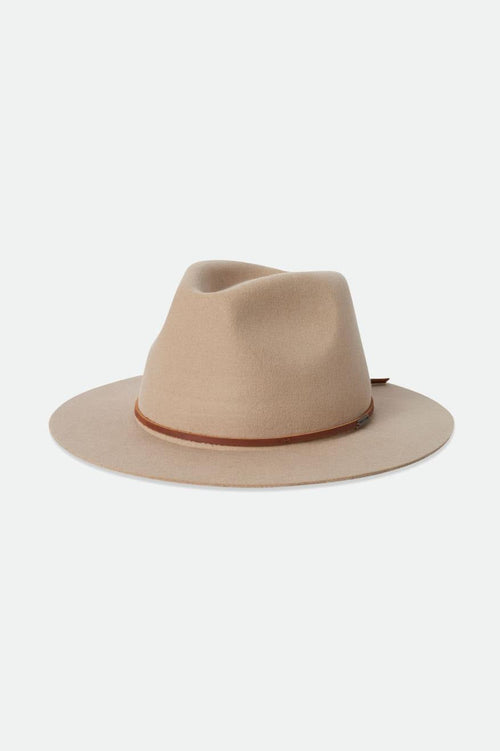 Wesley Sand Brown Fedora Hat ACC Hats Brixton   