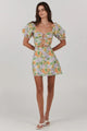 Willow Springtime Green Floral Mini Dress