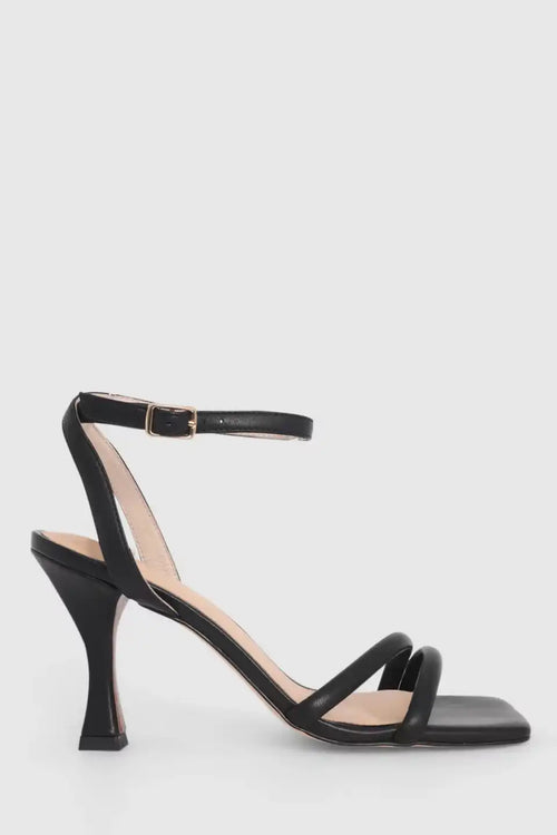 Atticus Black  Double Strap Heel ACC Shoes - Heels Nude   