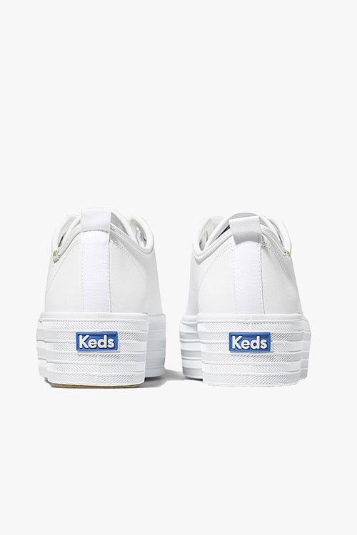 Triple Up White Leather Platform Sneaker ACC Shoes - Sneakers Keds   