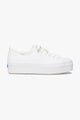 Triple Up White Leather Platform Sneaker