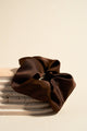 Large Brown Satin Scrunchie