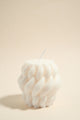 Twisted Raindrop Large Handmade Soy Ivory Candle