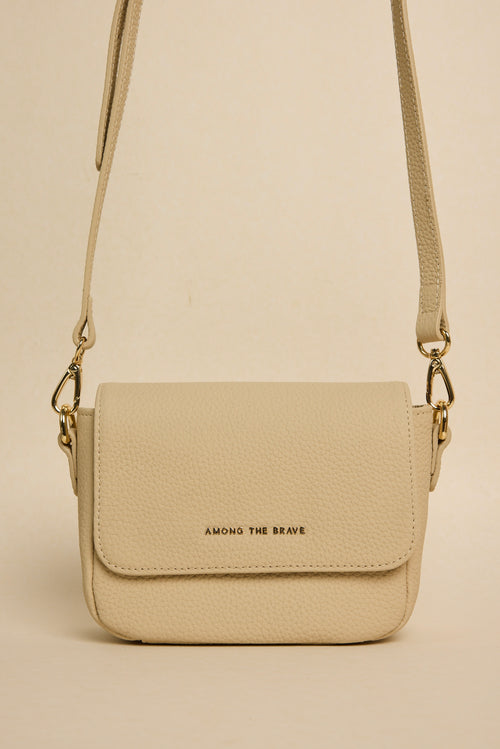 beige mini handbag