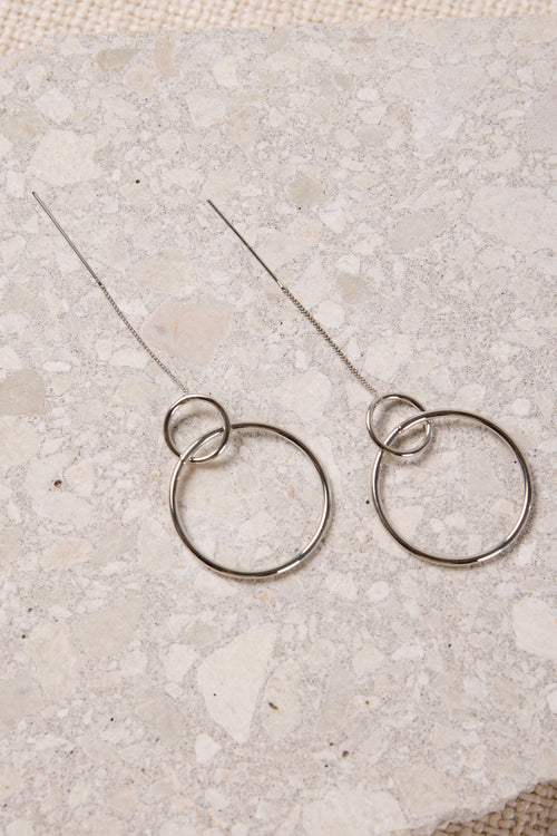 silver hoop earrings