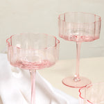 Bloom Wavy Pink Cocktail Glass