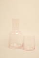 Pink Carafe with Drinking Glass