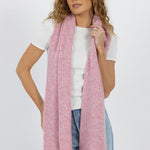 Lila Pink Wool Blend Scarf