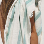 Shallows Sky French Terry Striped Towel HW Linen - Teatowel, Table, Bedding, Towel Layday   