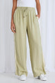 Townie Sage Stripe Side Tape Wide Leg Pants