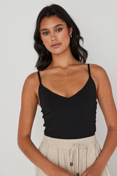 Tribute Black Knit Bralette WW Top Georgia Mae   