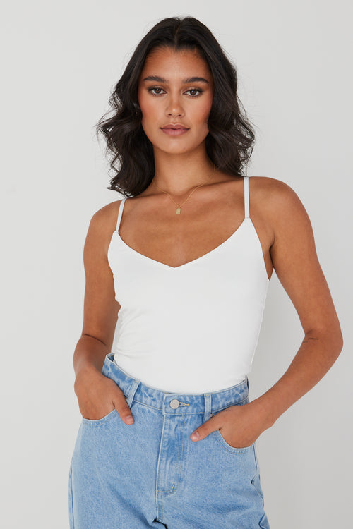 Tribute Ivory Knit Bralette WW Top Georgia Mae   