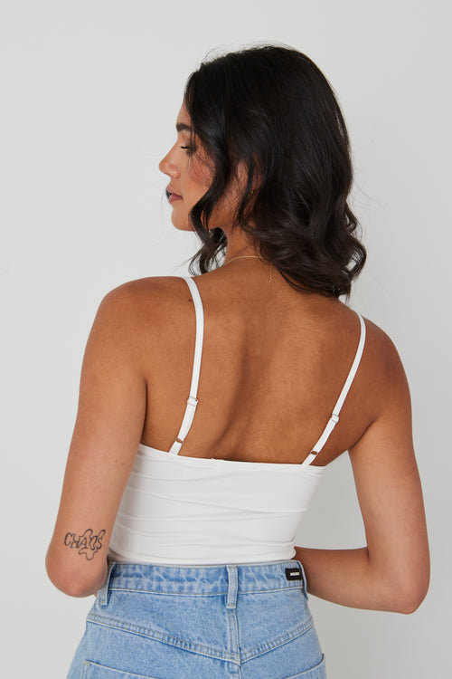 Tribute Ivory Knit Bralette WW Top Georgia Mae   