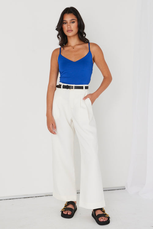 Tribute Cobalt Knit Bralette WW Top Georgia Mae   