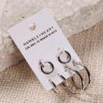 Silver hoop earring