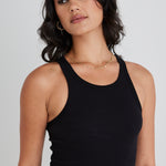 Wanted Black High Neck Tank WW Top Love Lulu   