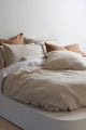 Linen Duvet Cover Set Natural Oatmeal King