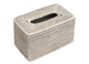 Geneva Rectangle White Tissue Box