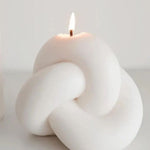 Infinity Knot Decorative White Unscented Candle HW Fragrance - Candle, Diffuser, Room Spray, Oil Nani + Co   