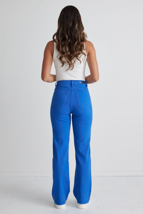 Billie Cobalt Blue Wide Leg Jeans WW Jeans Among the Brave   