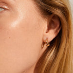 Alberte Organic Shape Hoop Earrings Gold ACC Jewellery Pilgrim   