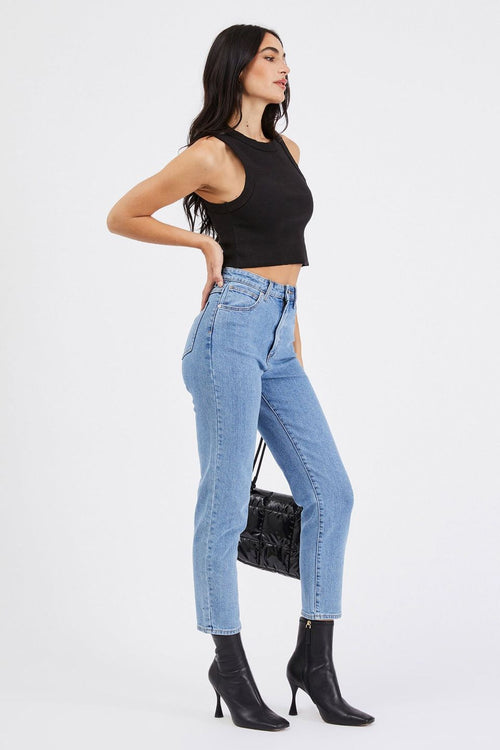 A 94 High Slim Georgia Blue Denim Jean WW Jeans Abrand Jeans   