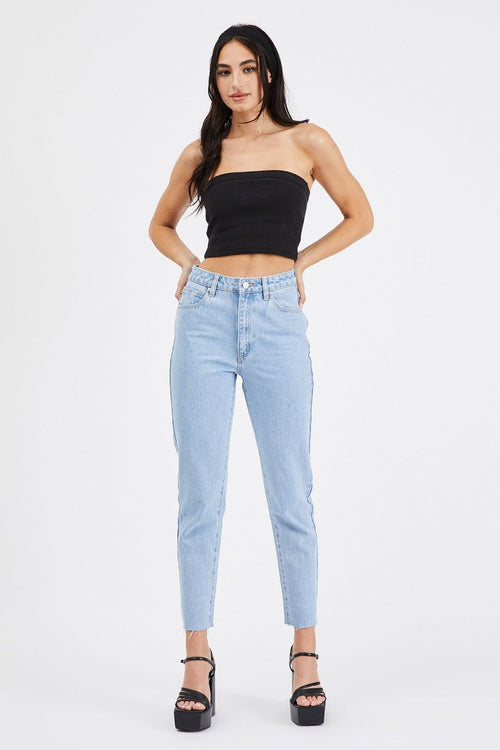 A 94 High Slim Walk Away Pale Blue Denim Jean WW Jeans Abrand Jeans   