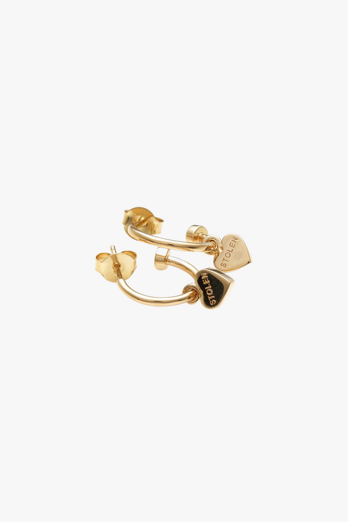 Stolen Heart Anchor Sleeper Earrings18ct Gold Plated ACC Jewellery Stolen Girlfriends Club   