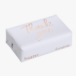 Thank You White Rose Gold Foil Lemongrass Wrapped Soap Bar HW Beauty - Skincare, Bodycare, Hair, Nail, Makeup Huxter   