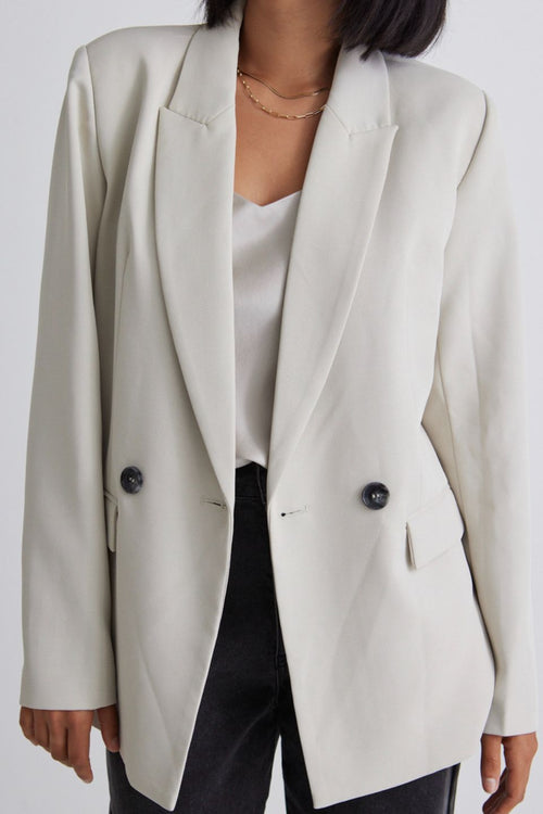 Cooper Cloud Textured Crepe Boyfriend Semi Fitted Blazer WW Blazer Ivy + Jack   