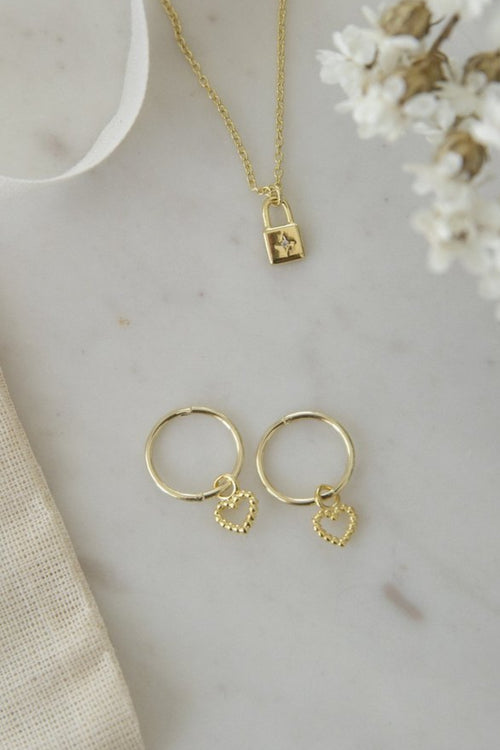 Dotty Love Sleeper Earrings Gold EOL ACC Jewellery Sophie   