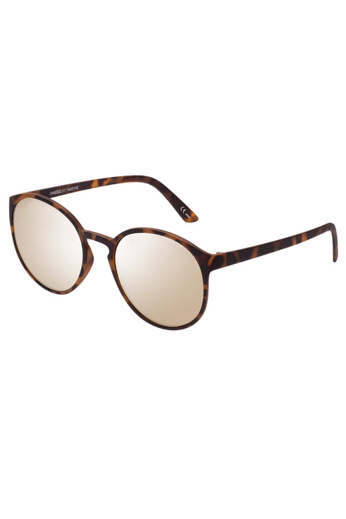 Swizzle Thin Round Matte Tort Gold Mirror Sunglasses ACC Glasses - Sunglasses Le Specs   