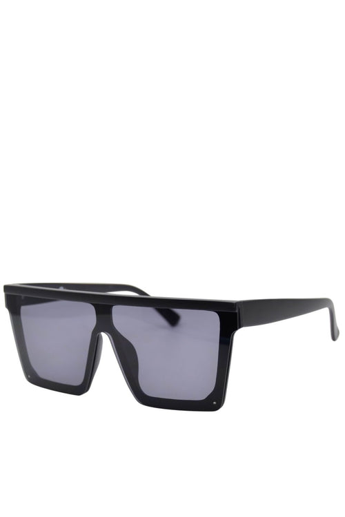 Malibu Oversized Flat Top Square Black Sunglasses ACC Glasses - Sunglasses Reality Eyewear   